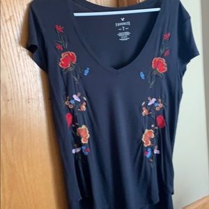 American eagle Favorite dark gray T-shirt V-neck